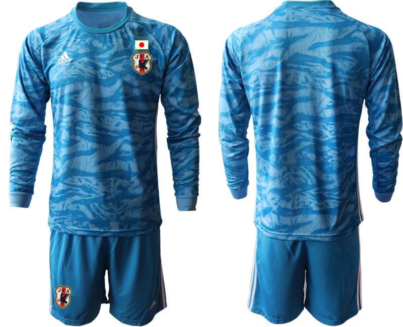 Men 2020-2021 Season National team Japan goalkeeper Long sleeve blue Soccer Jersey